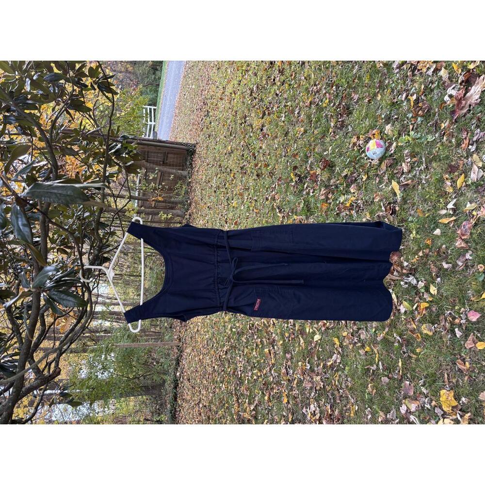 Rocini Women's Sleeveless Navy Dress with Waist Tie